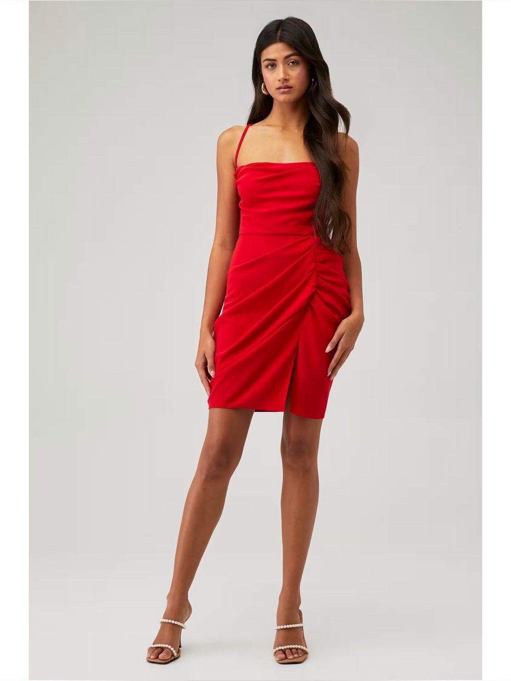 Amanda Uprichard Jasalina Mini Dress in Red